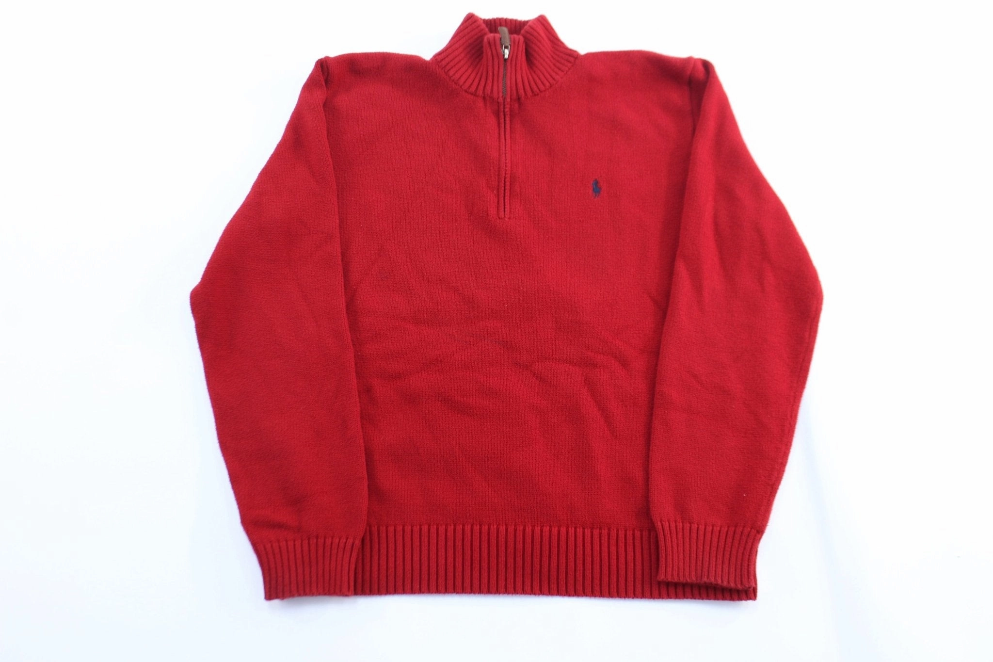 Trendy Outfit Lightweight Layer Polo by Ralph Lauren Embroidered Logo Red Pullover Sweater