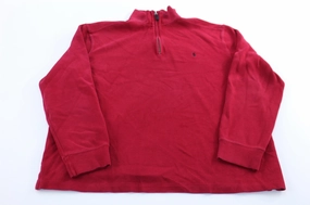 Polo by Ralph Lauren Embroidered Logo Red Pullover Sweater sequin