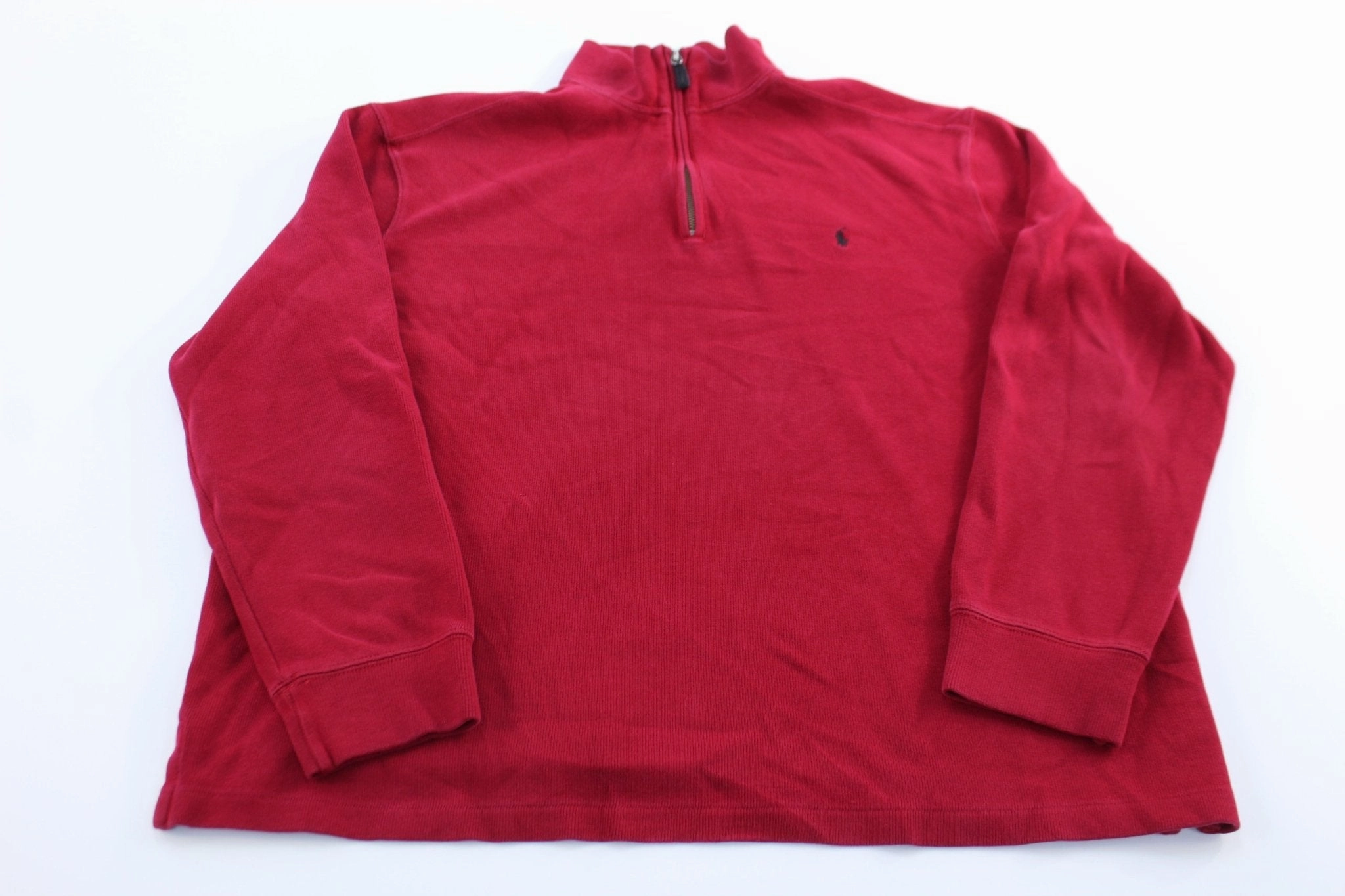 Polo by Ralph Lauren Embroidered Logo Red Pullover Sweater sequin
