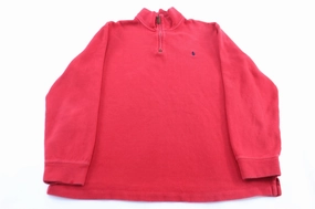 Polo by Ralph Lauren Embroidered Logo Red Pullover Sweater Warm Fashion Cold-Weather Wear