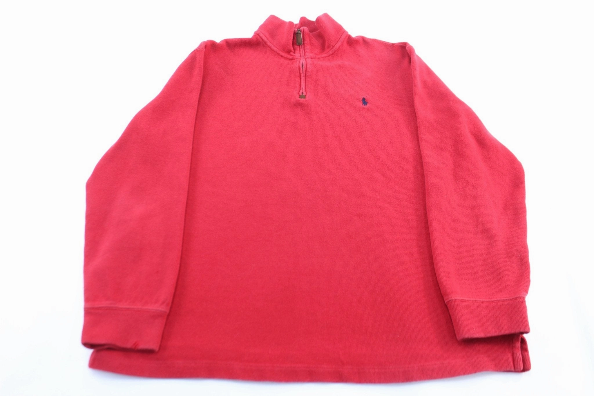 Polo by Ralph Lauren Embroidered Logo Red Pullover Sweater Warm Fashion Cold-Weather Wear