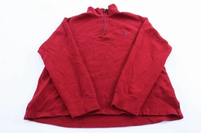 Youth Style product availability Polo by Ralph Lauren Embroidered Logo Red Quarter Zip Sweater