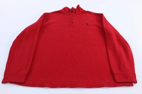 product fuzzy coziness Outdoor Fit Polo by Ralph Lauren Embroidered Logo Red Quarter Zip Sweater
