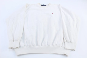 product hiking suitable durability Street Ready Polo by Ralph Lauren Embroidered Logo White Sweatshirt