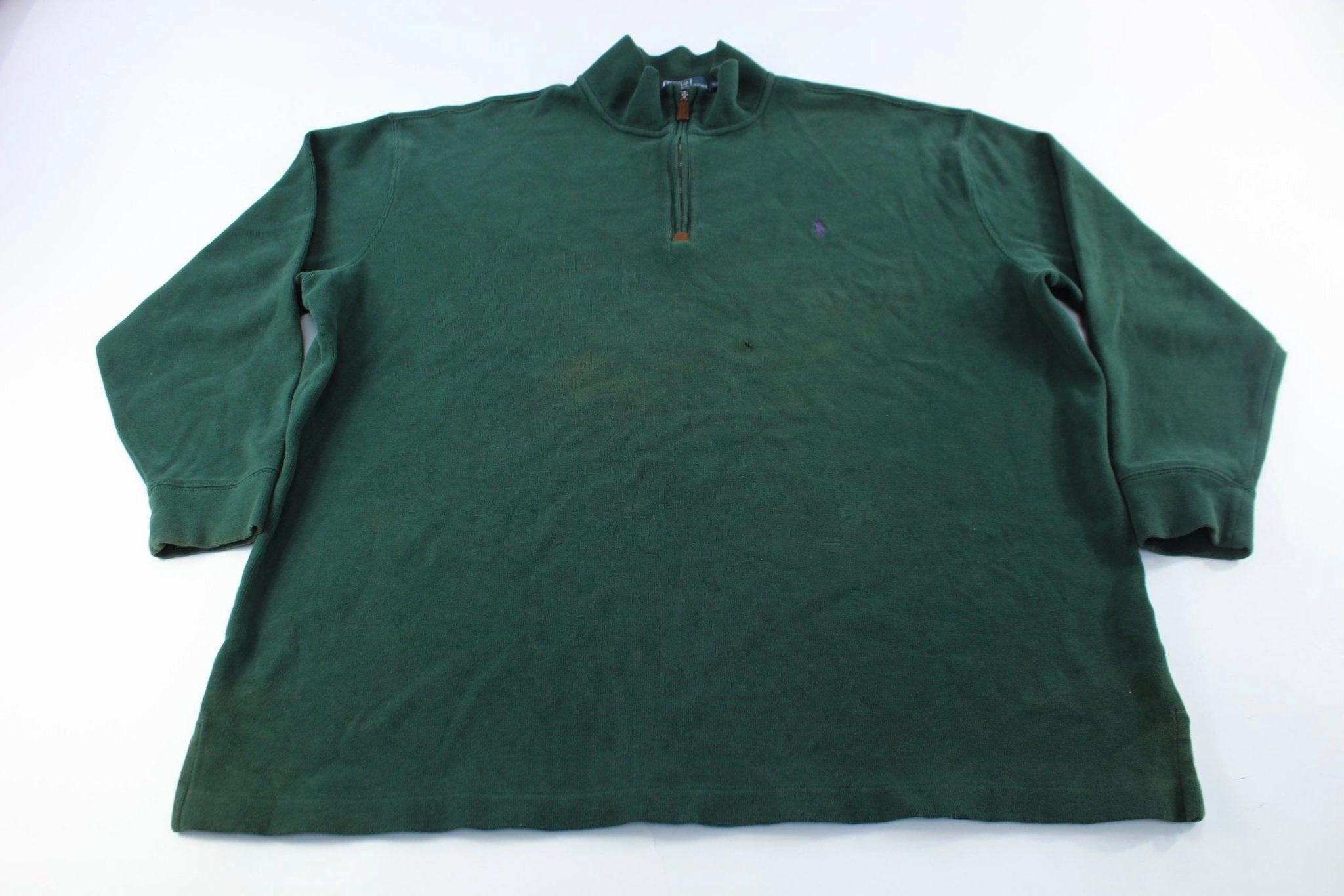 Polo by Ralph Lauren Green Quarter Zip Sweater good for holidays workout wear