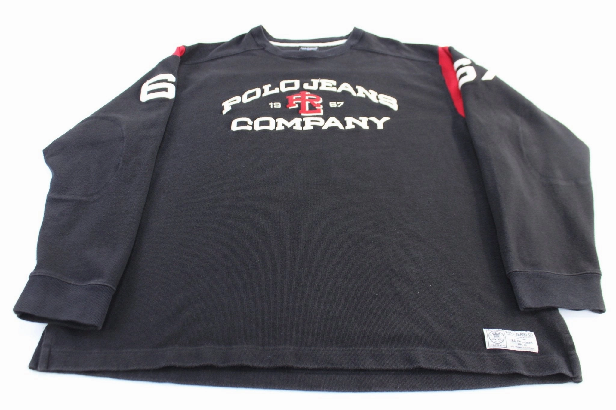 goes with skirts Cozy Fit Polo Jeans Co. Ralph Lauren Embroidered Black Sweatshirt