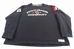 goes with skirts Cozy Fit Polo Jeans Co. Ralph Lauren Embroidered Black Sweatshirt