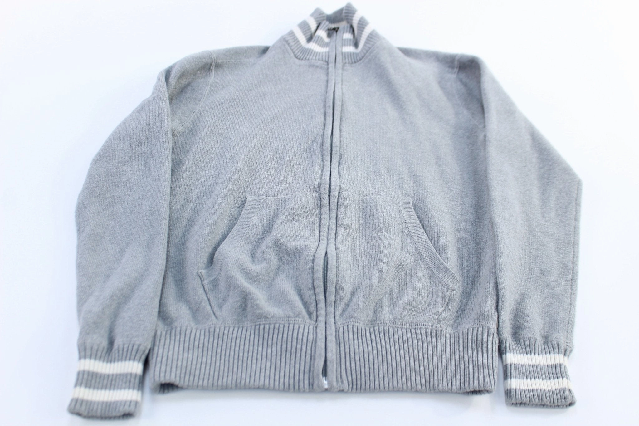 Polo Jeans Company Ralph Lauren Grey Full Zip Sweater Simple Comfort product date night charm factor
