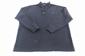 Anti Pilling appropriate for autumn Polo Ralph Lauren Embroidered Logo Black Pullover Sweater