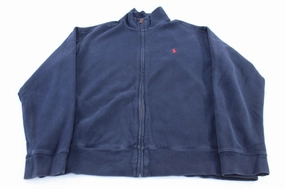 Concert wear Breathable Layer Polo Ralph Lauren Embroidered Logo Blue Full Zip Sweater