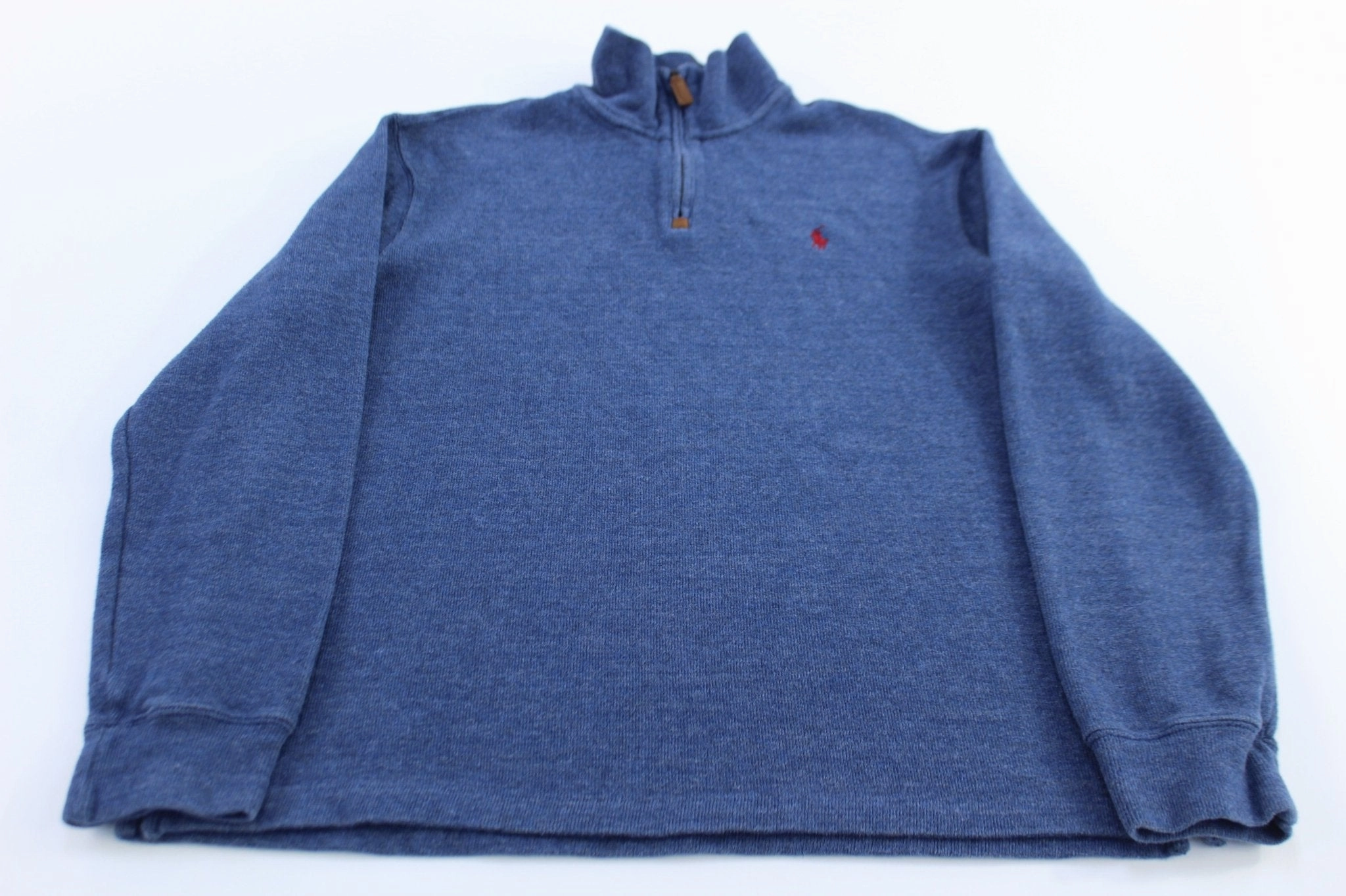 Geometric Print product rhinestone glamour Polo Ralph Lauren Embroidered Logo Blue Quarter Zip Sweater