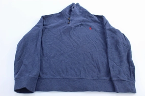 Warm in winter product safety Polo Ralph Lauren Embroidered Logo Blue Shawl Sweater