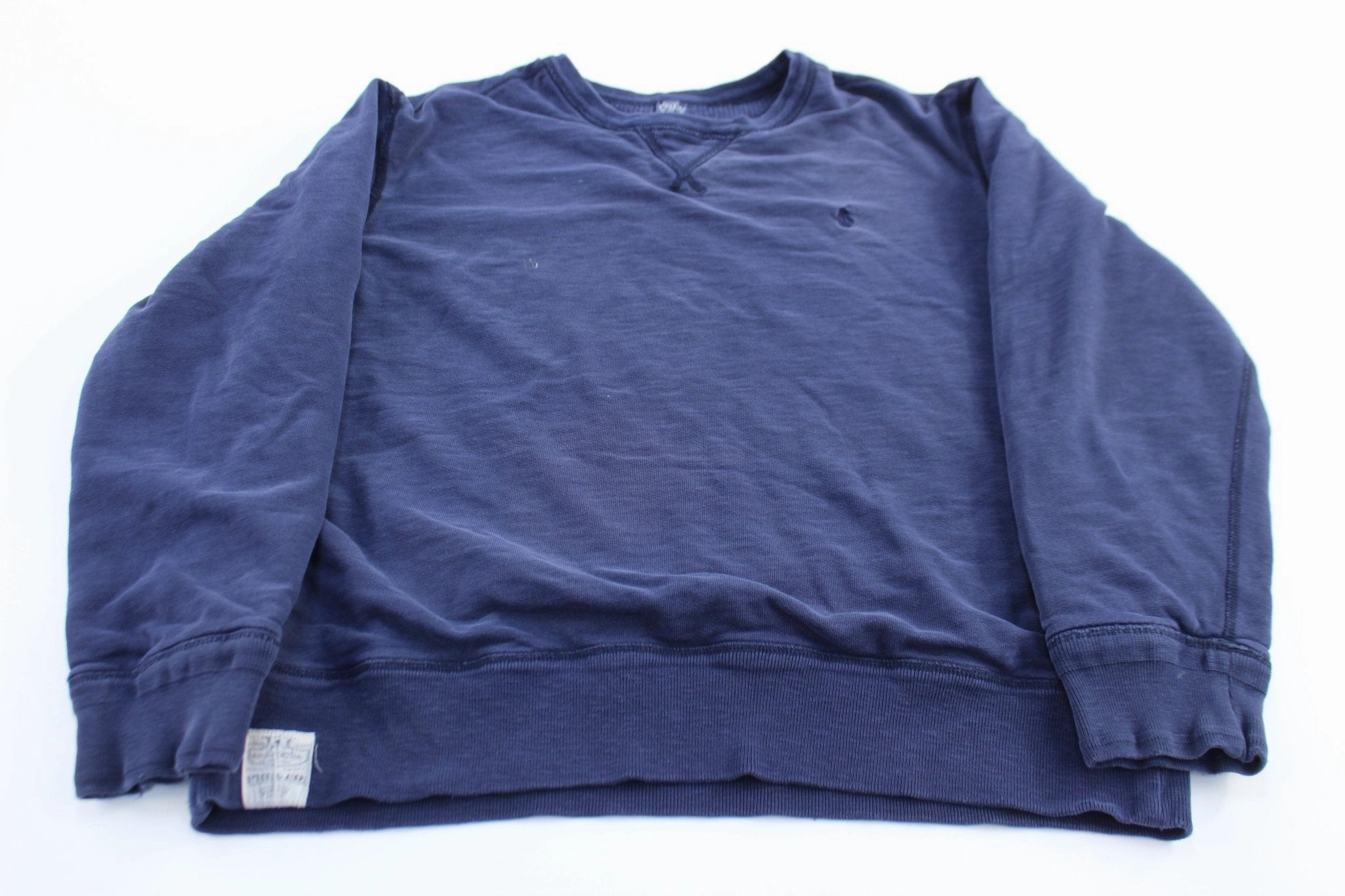 Polo Ralph Lauren Embroidered Logo Blue Waffle Lined Sweater Trend Focus