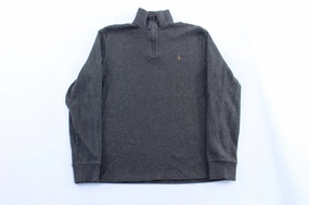 Polo Ralph Lauren Embroidered Logo Dark Grey Pullover Sweater hot weather wear
