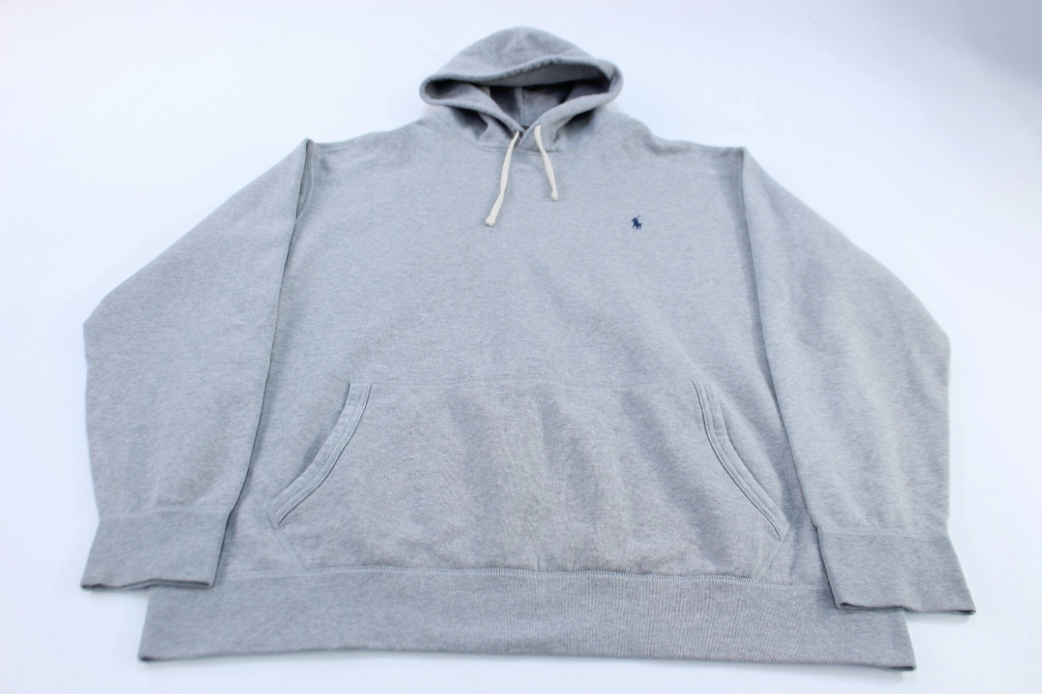 Polo Ralph Lauren Embroidered Logo Grey Pullover Hoodie Bold Graphics Unisex Apparel