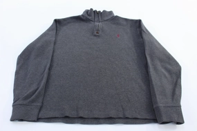 product brand loyalty Polo Ralph Lauren Embroidered Logo Grey Quarter Zip Sweater