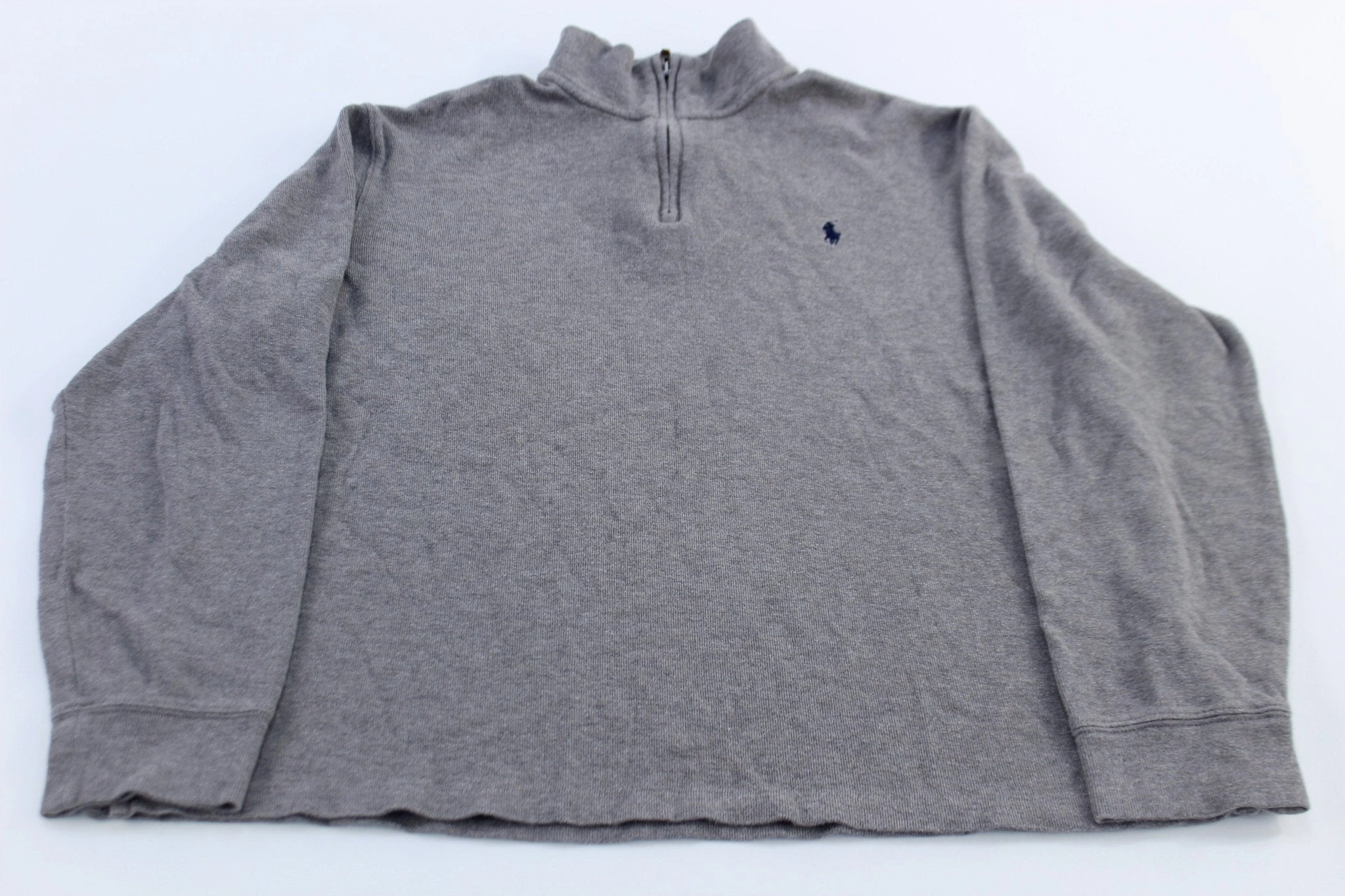 Polo Ralph Lauren Embroidered Logo Grey Quarter Zip Sweater product birthday allure product development