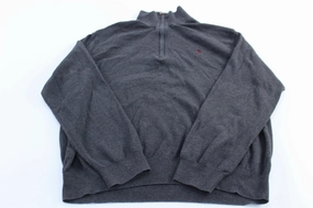 product abstract mystery Polo Ralph Lauren Embroidered Logo Grey Quarter Zip Sweater