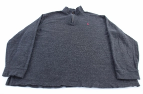 Polo Ralph Lauren Embroidered Logo Grey Quarter Zip Sweater Comfy Apparel Weekend Minimal