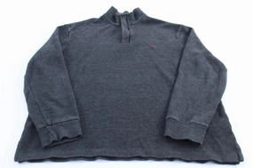 Polo Ralph Lauren Embroidered Logo Grey Quarter Zip Sweater product quilted lining comfort absorbent