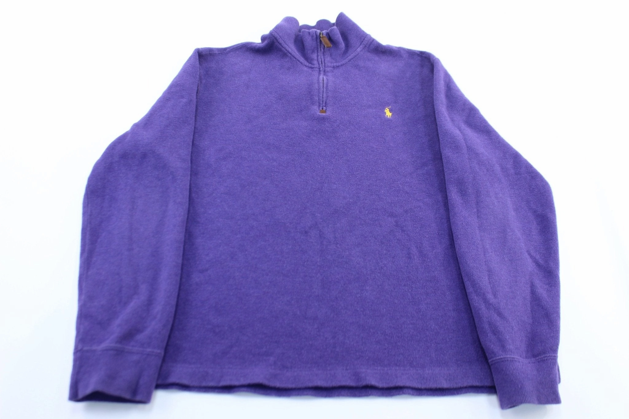 Polo Ralph Lauren Embroidered Logo Purple Pullover Sweater Thin Festival wear