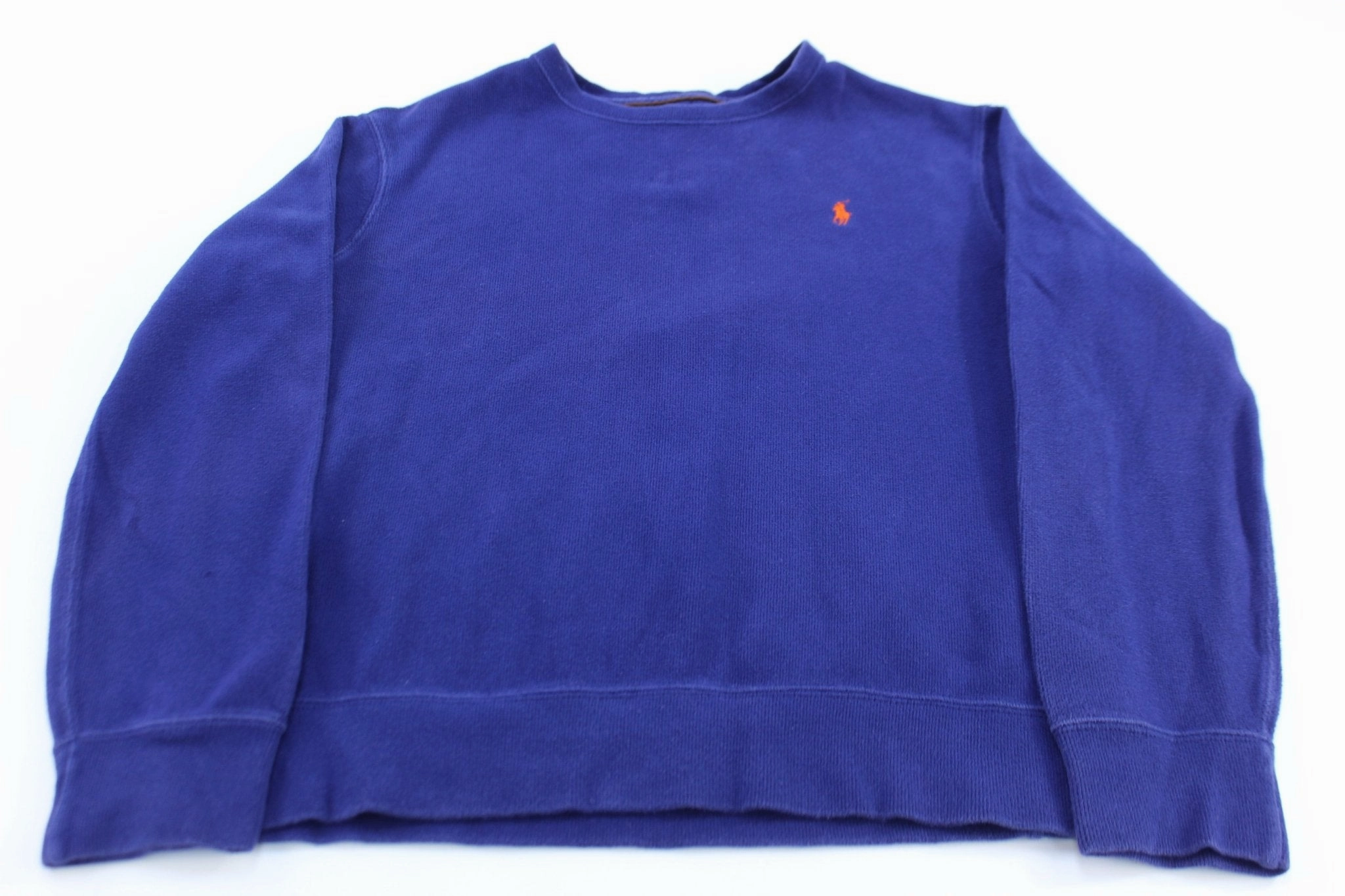 Polo Ralph Lauren Embroidered Logo Purple Pullover Sweater Cozy Choice scarf accents