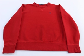 Polo Ralph Lauren Embroidered Logo Red Sweatshirt goes with jeans watch accents