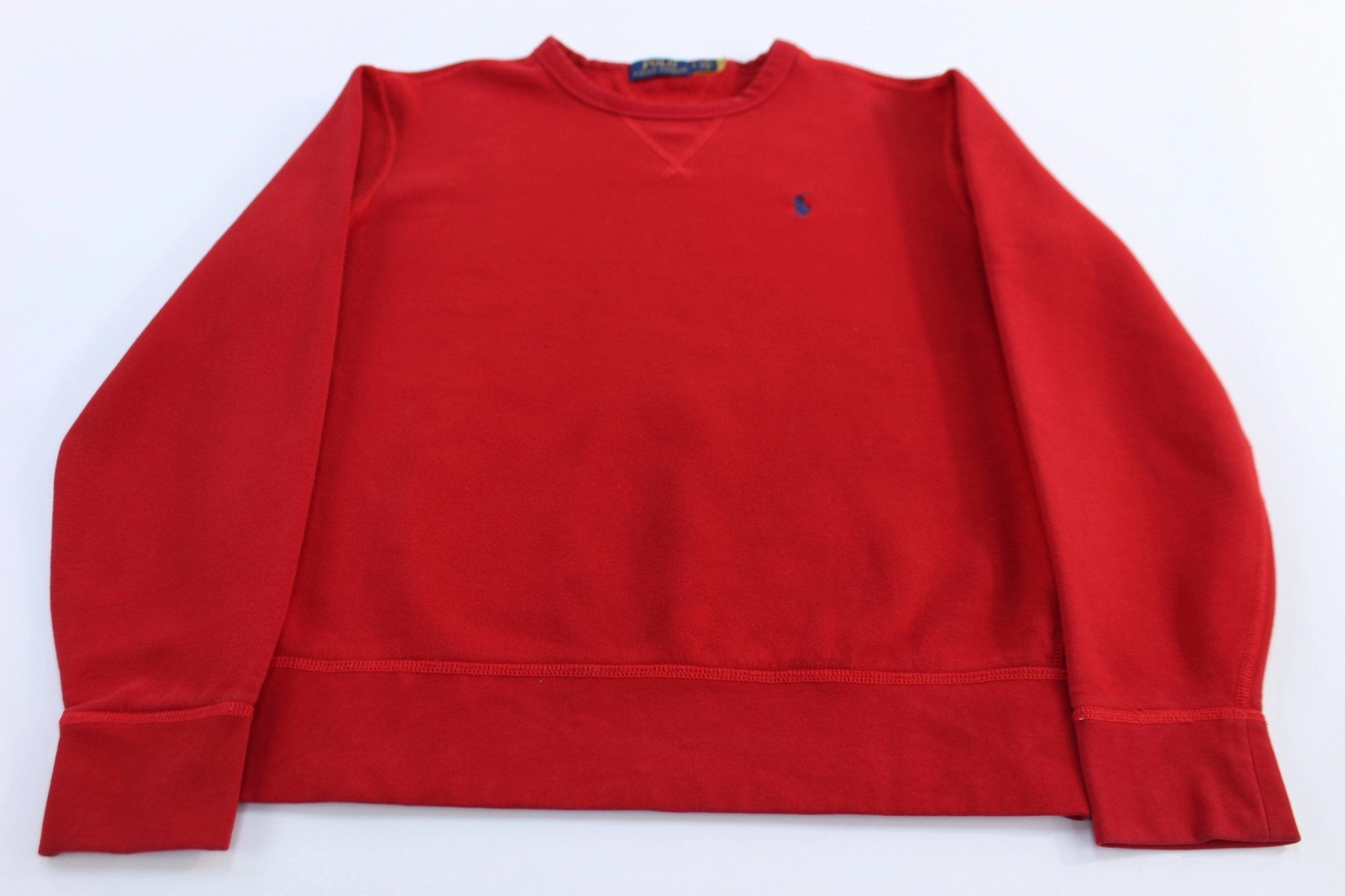 Polo Ralph Lauren Embroidered Logo Red Sweatshirt goes with jeans watch accents