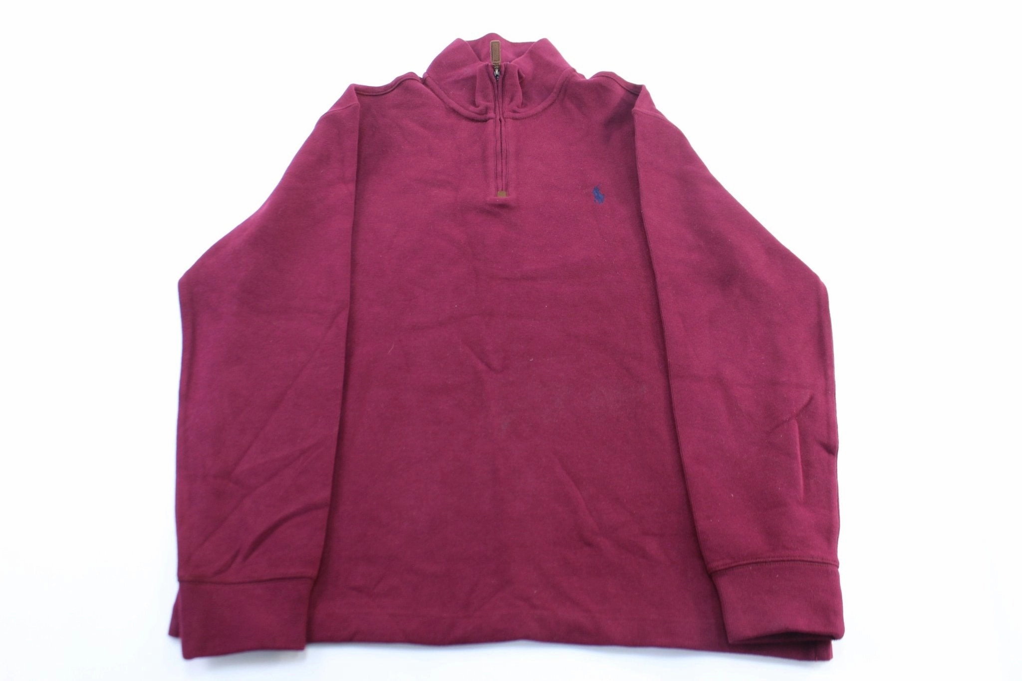 product buckle functionality Core Layer Polo Ralph Lauren Embroidered Logo Wine Pullover Sweater
