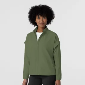 Comfort Cushion Neckline Women's BreezeBreaker Scrub Jacket - Olive