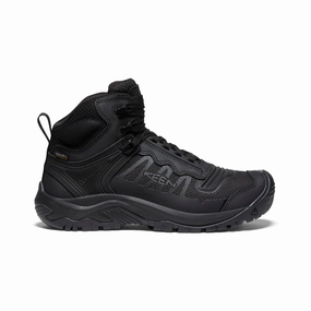 Men's Reno Waterproof Mid (Soft Toe)  |  Black/Black Night Out Abrasion resistant