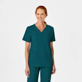 ThermalLining MultiPocket Design W123 Unisex 4 Pocket Utility Scrub Top - Caribbean