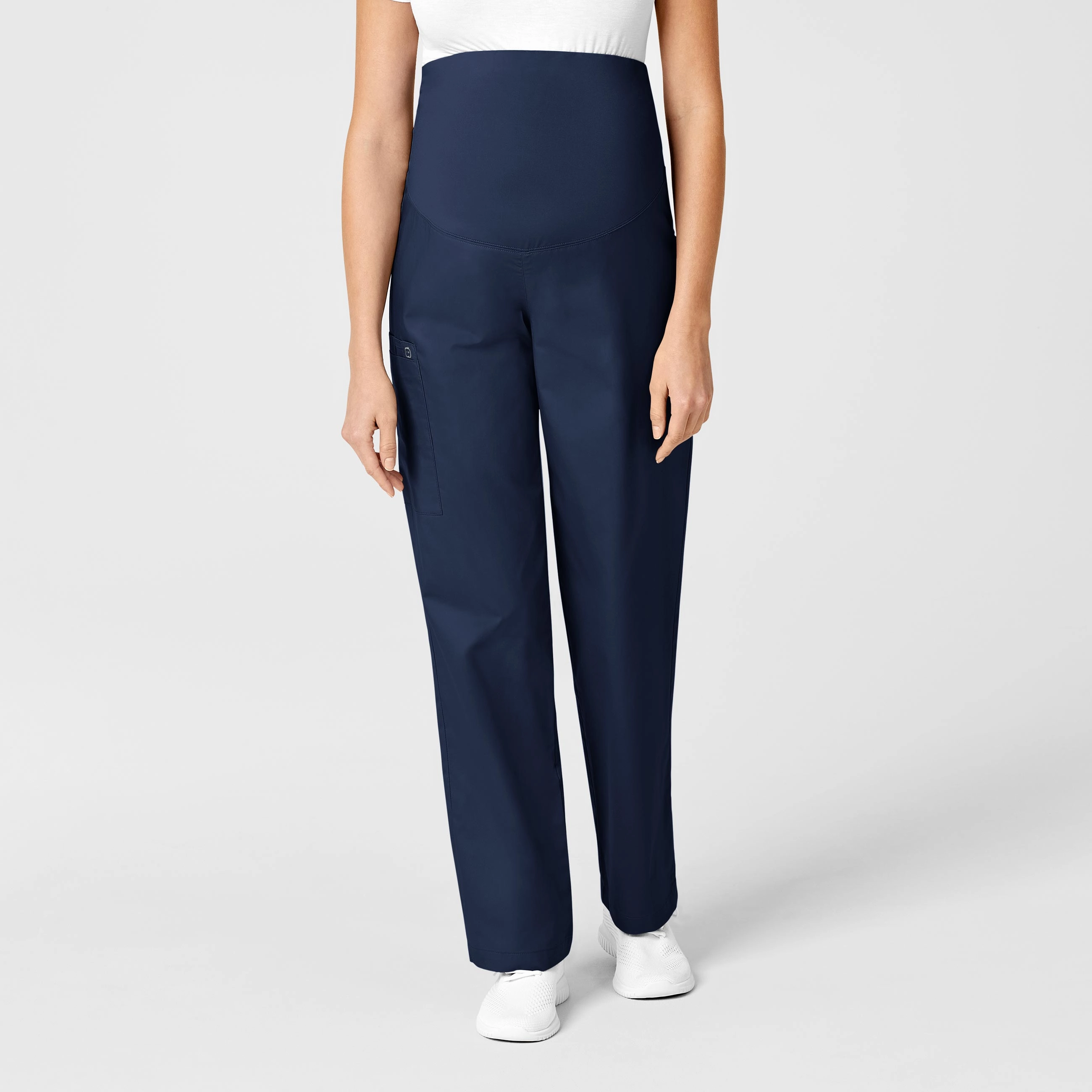 WonderWORK Maternity Cargo Scrub Pant - Navy Breathable Performance Wear