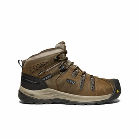 Eco Material Backcountry Camper insulated Men's Flint II Waterproof Boot (Steel Toe)  |  Cascade Brown/Orion Blue