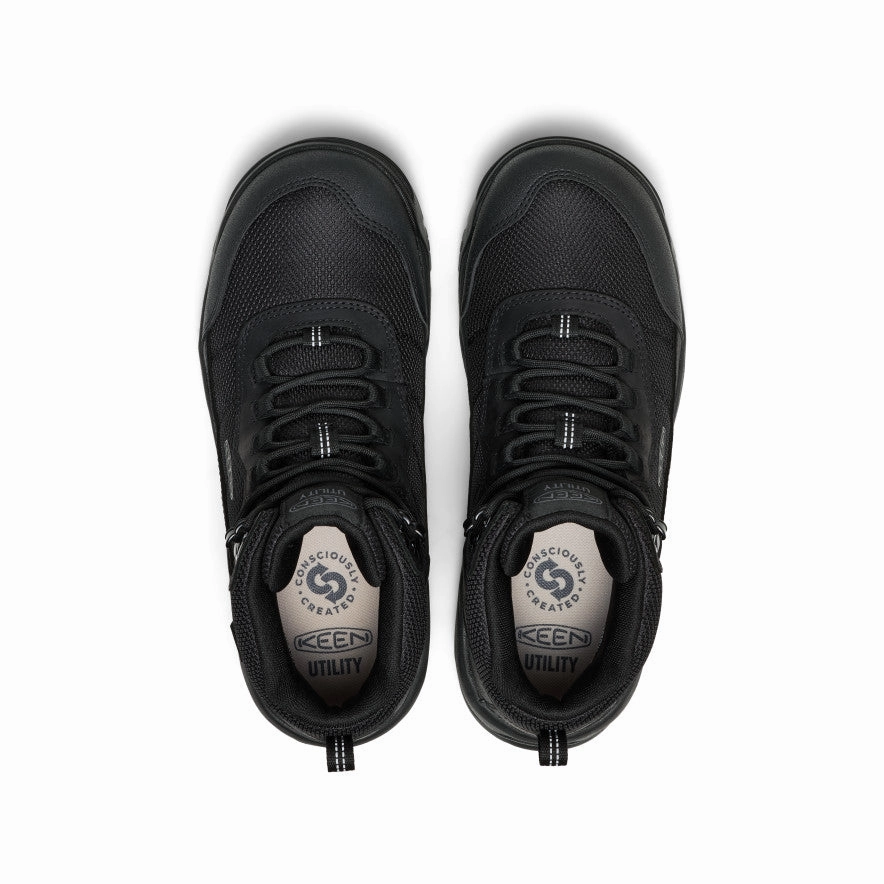 Quick Drying Remote Hiking Slim Line Men's Skokie Waterproof Work Boot (Soft Toe)  |  Black/Black