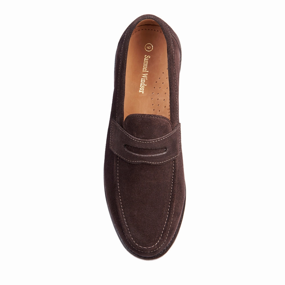 Old Bridge Penny Loafer - Brown Suede