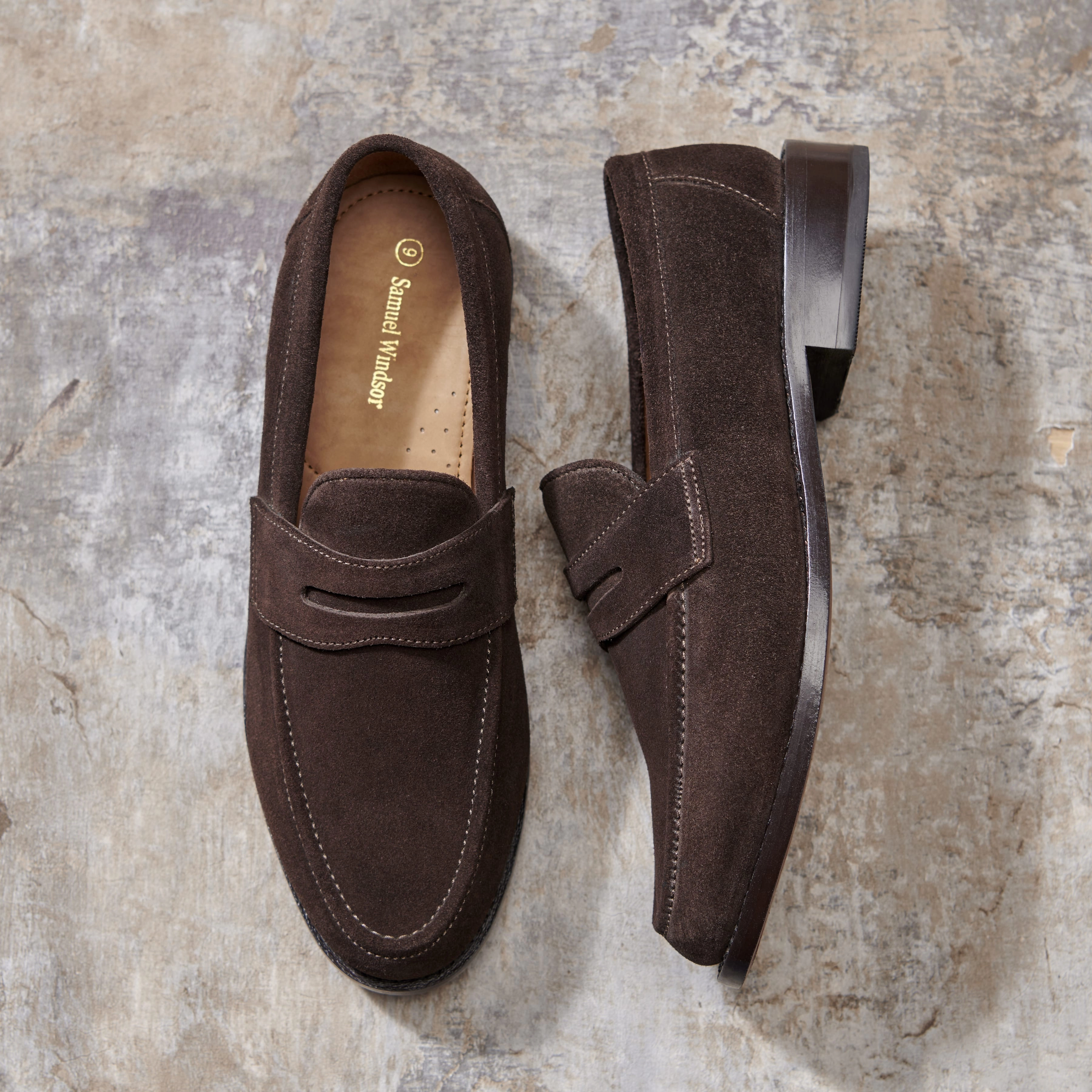 Clean Motion Penny Loafer - Brown Suede