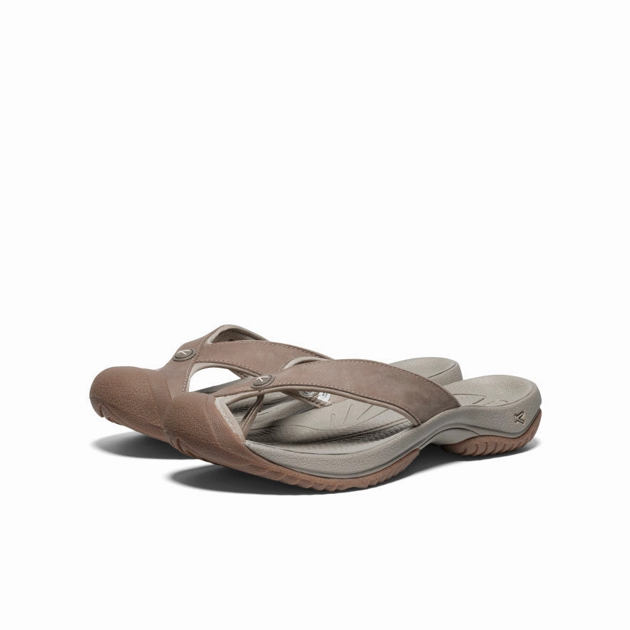 Men's Waimea Leather Flip-Flop  |  Brindle/Birch Supportive Design