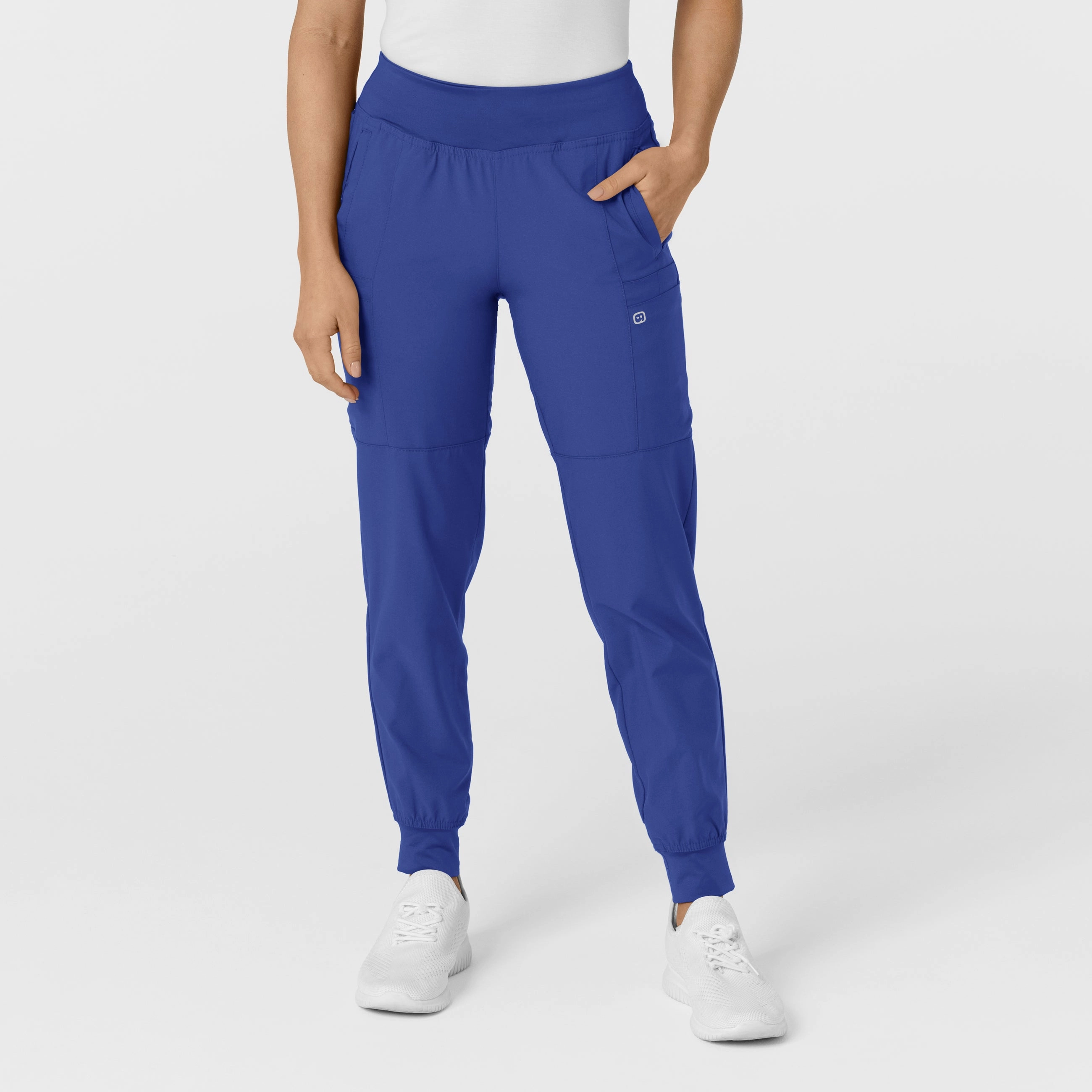 Active Comfort Fit W123 Women's Comfort Waist Cargo Jogger Scrub Pant - Galaxy Blue
