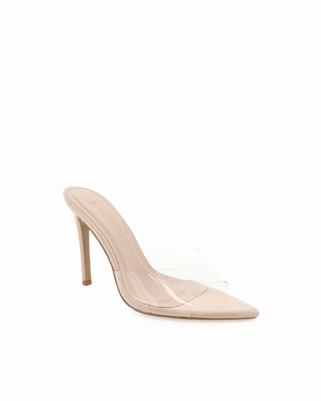 Slip-On Heels Luxe Footwear QUINETTE - NUDE PATENT-CLEAR