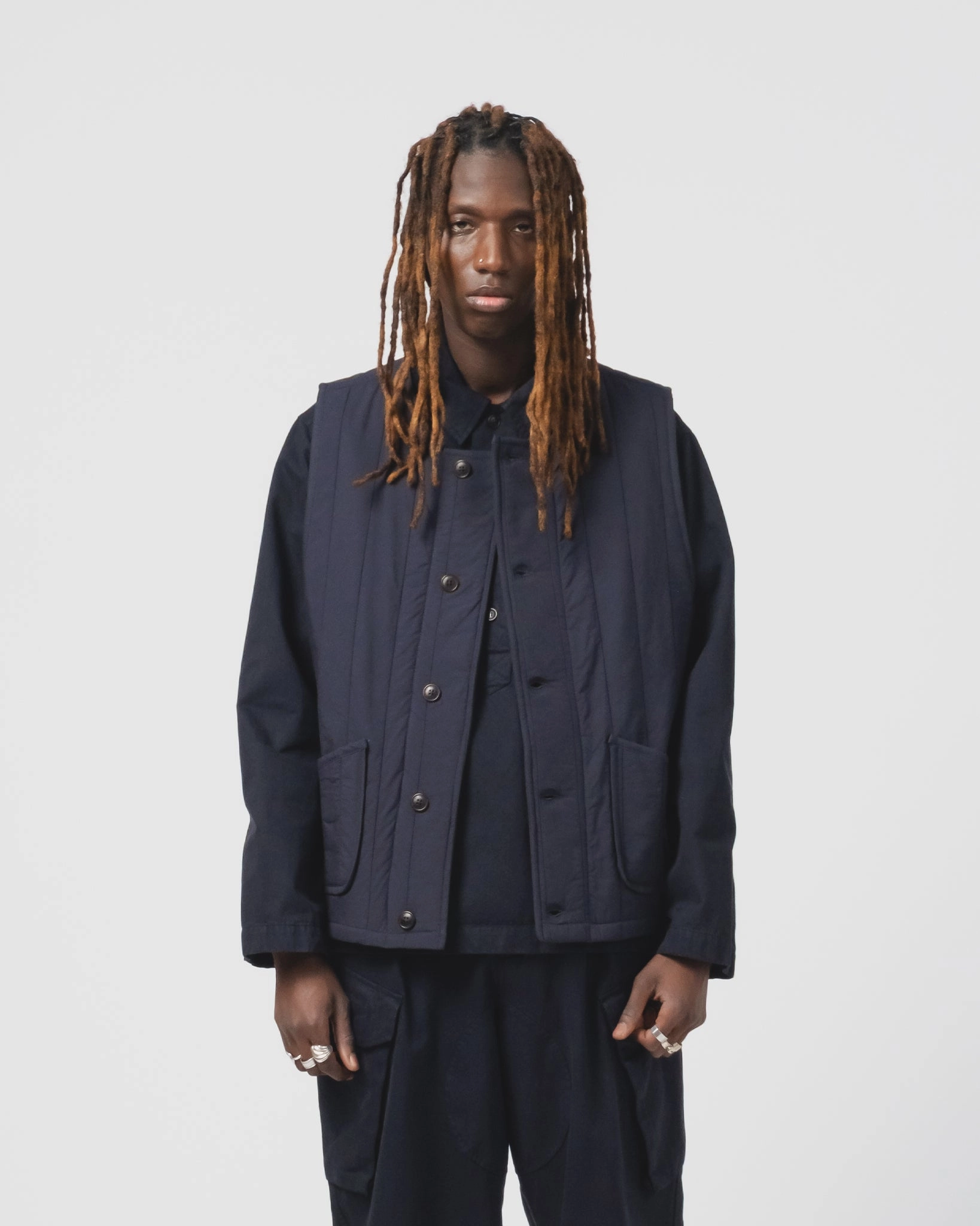 Adventure Rain Break Barrage Vest Quilted Cotton Inkt