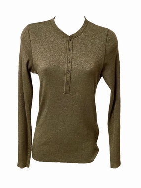 Ralph Lauren Black Label Women's Sweater Gold L Lightweight Layer