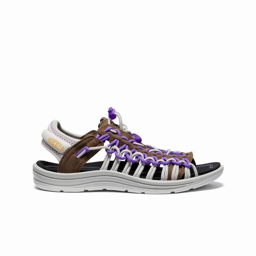 Women's UNEEK II Open Toe x emmi  |  Dark Earth/Tillandsia Purple Lightweight EVA Construction Indoor Use