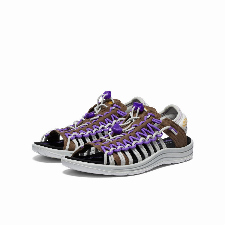 Eco Conscious Design Elastic Women's UNEEK II Open Toe x emmi  |  Dark Earth/Tillandsia Purple