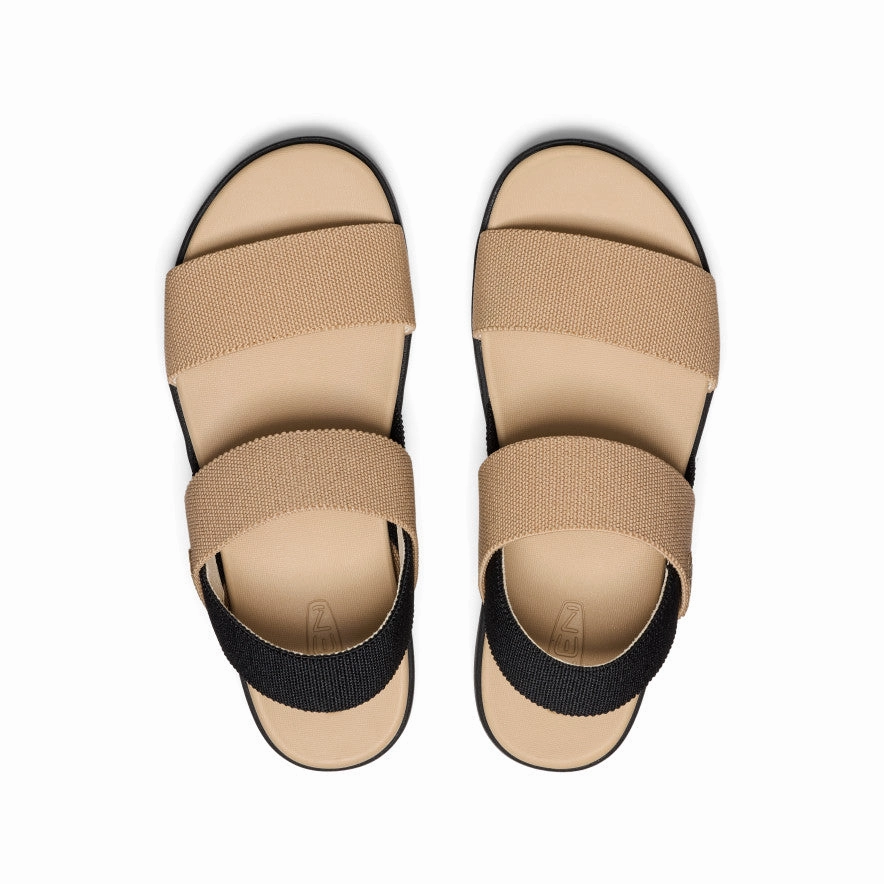 Women's Elle Backstrap Sandal  |  Cornstalk/Black Reinforced Stitching Comfortable Travel Footwear