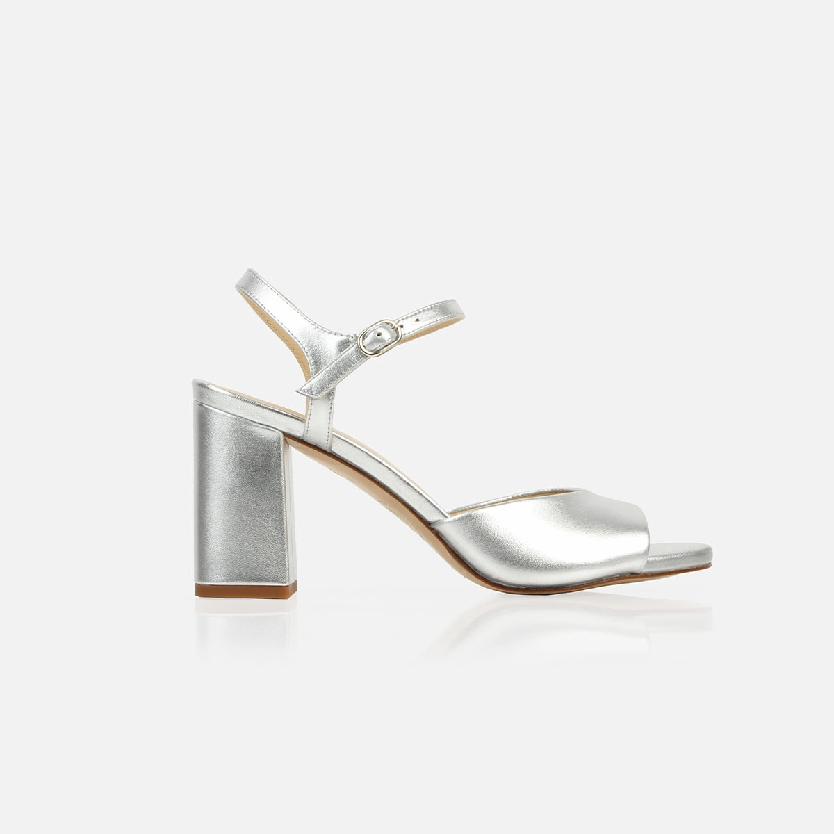 The Monica Heeled Sandal Silver Walk Style Non Irritating Seamless Edges