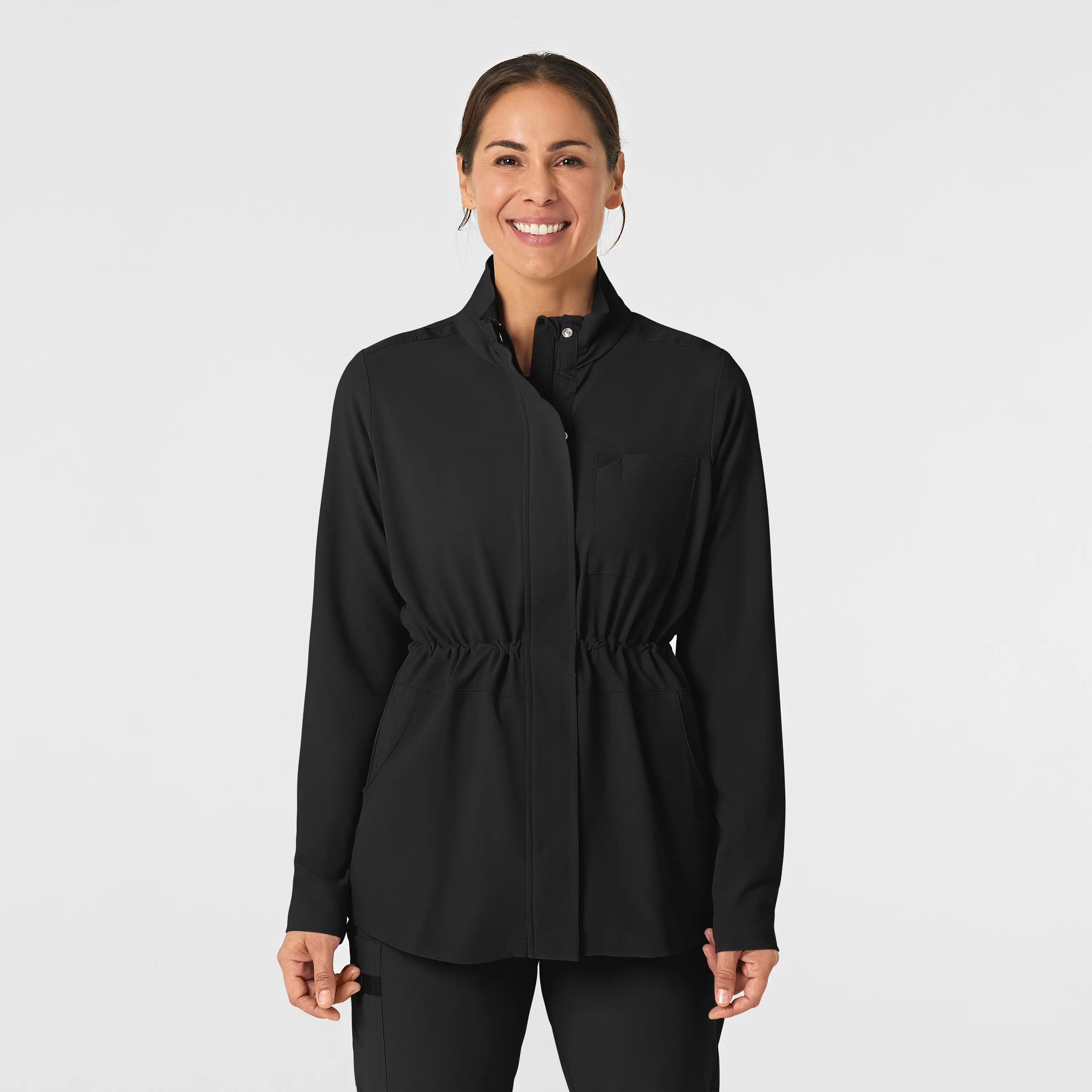 RENEW Women's Convertible Hood Fashion Jacket - Black ElasticTrimming