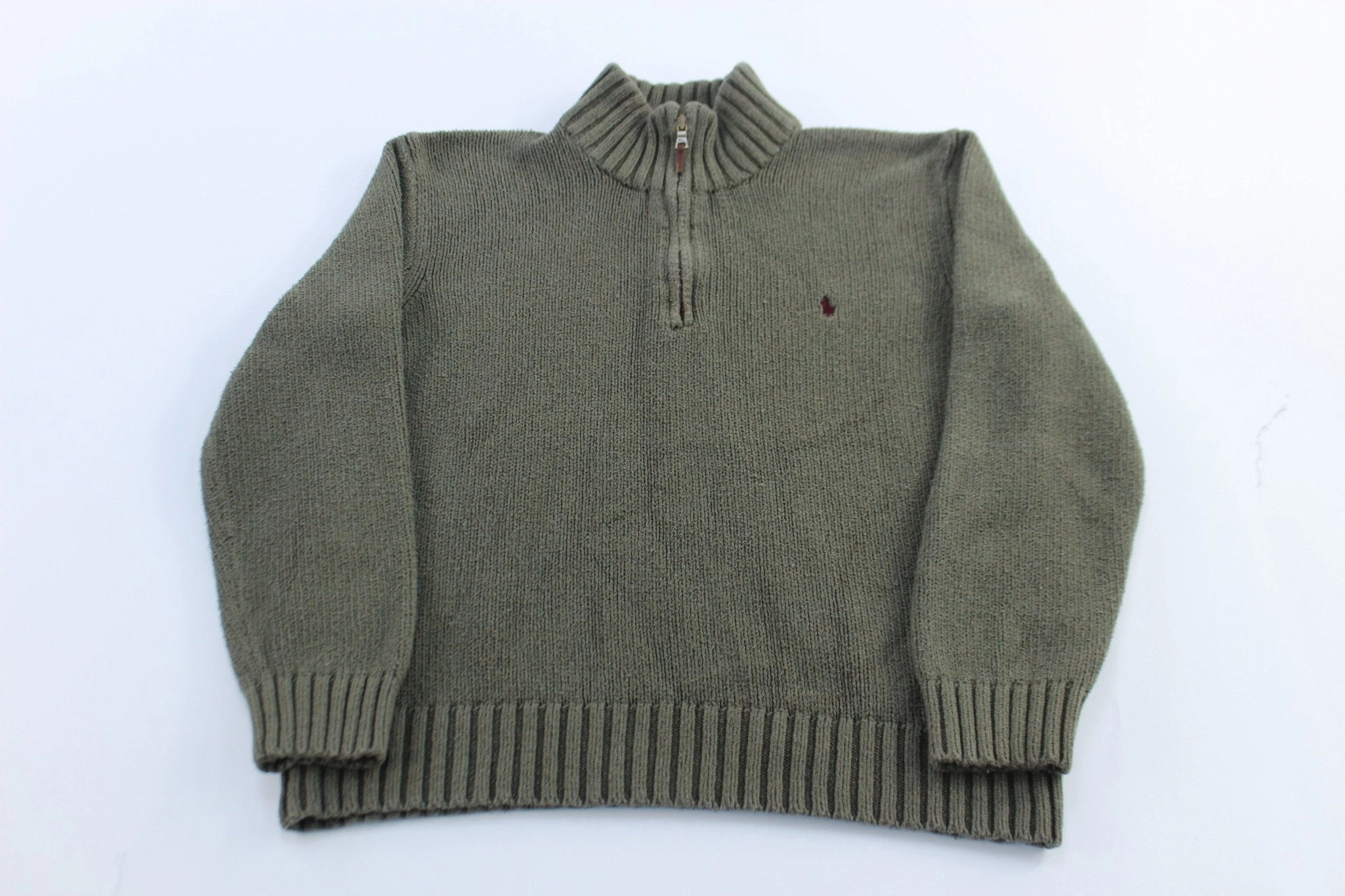 product development Sporty Layer Polo by Ralph Lauren Embroidered Logo Green Pullover Sweater