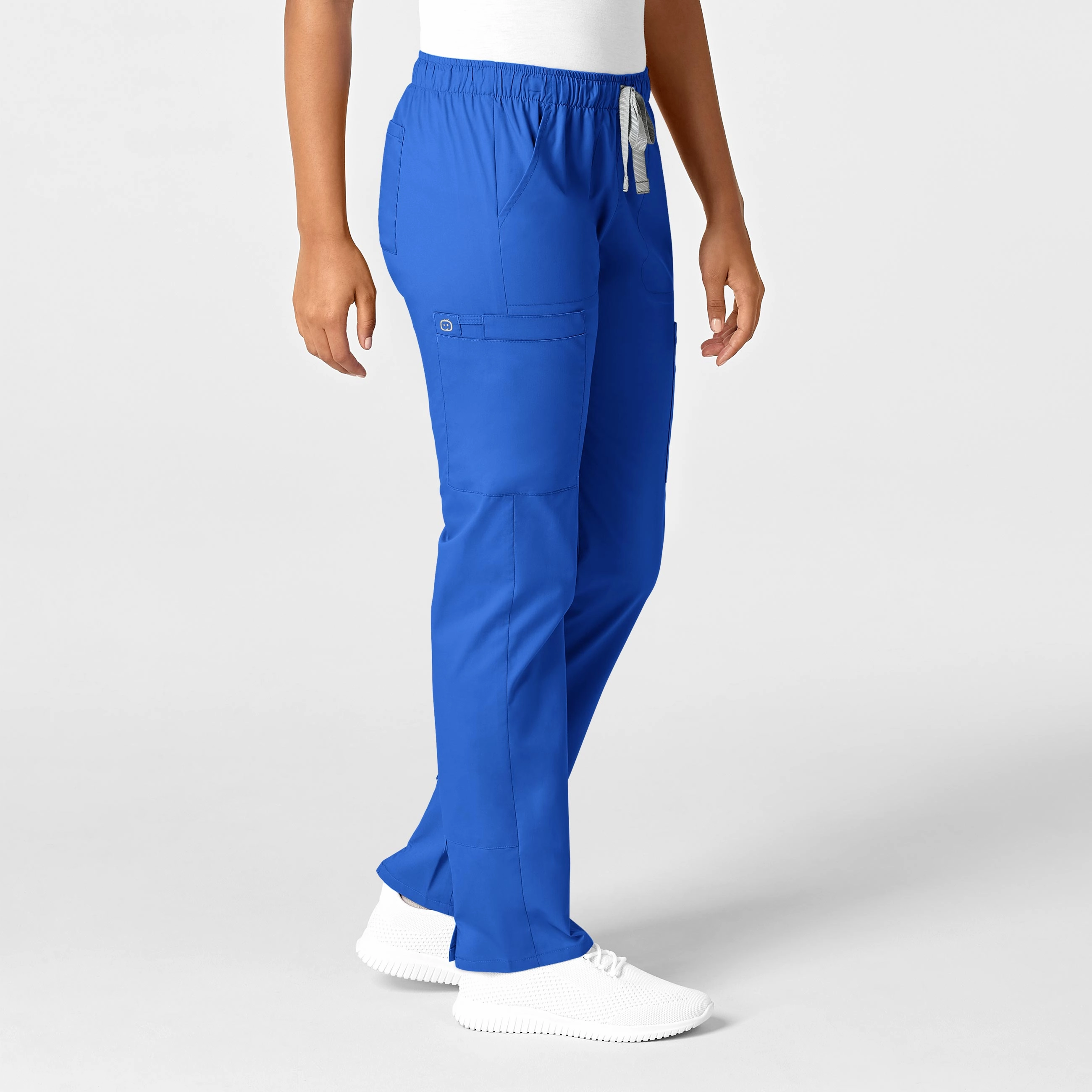 WonderWORK Women's Convertible Slim Leg Scrub Pant - Royal Breathable Design Flattering Fit Wear