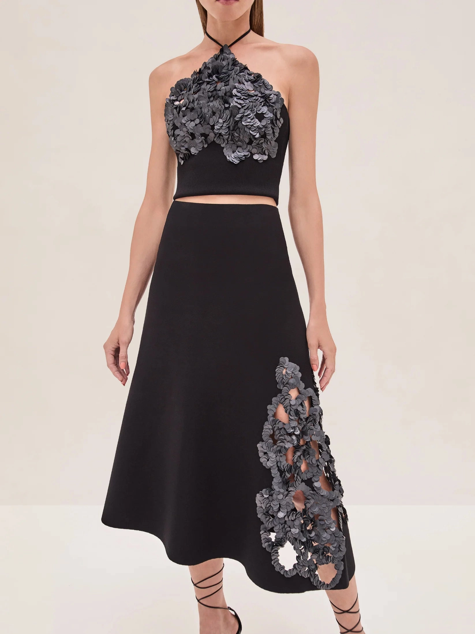 Microfiber Inner Layer Relle Top in Black